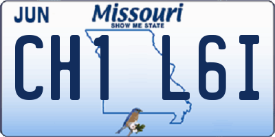 MO license plate CH1L6I