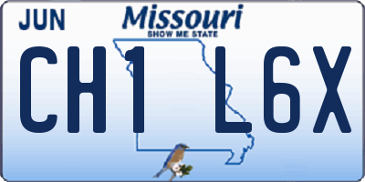 MO license plate CH1L6X
