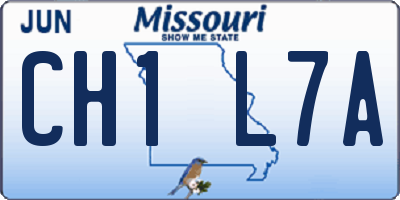 MO license plate CH1L7A