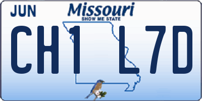 MO license plate CH1L7D
