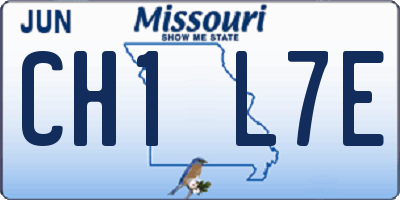 MO license plate CH1L7E