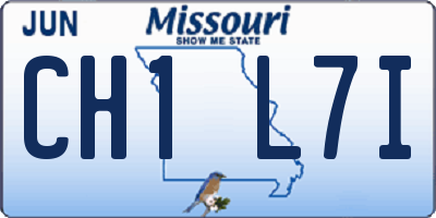 MO license plate CH1L7I