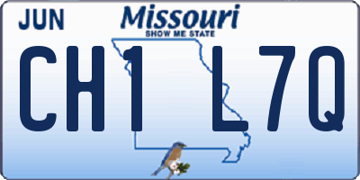 MO license plate CH1L7Q