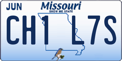 MO license plate CH1L7S