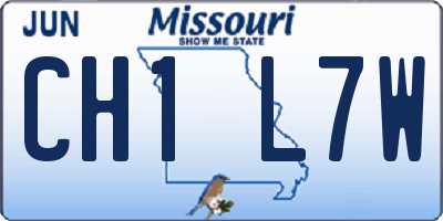 MO license plate CH1L7W