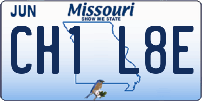 MO license plate CH1L8E