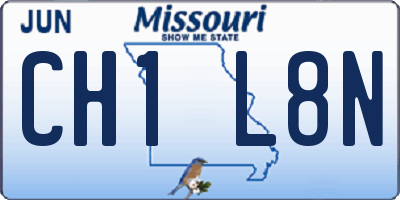 MO license plate CH1L8N