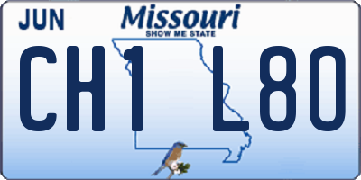 MO license plate CH1L8O