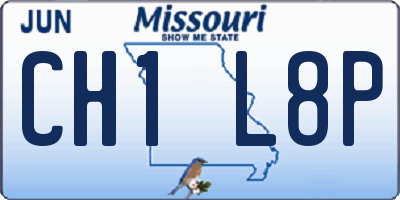 MO license plate CH1L8P