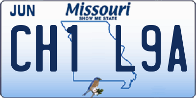 MO license plate CH1L9A