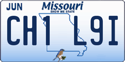 MO license plate CH1L9I