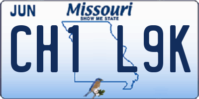 MO license plate CH1L9K