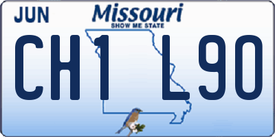 MO license plate CH1L9O