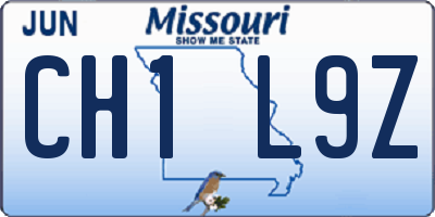 MO license plate CH1L9Z