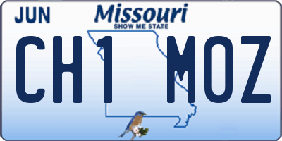 MO license plate CH1M0Z