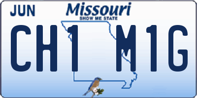 MO license plate CH1M1G