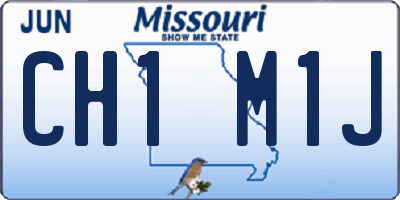 MO license plate CH1M1J