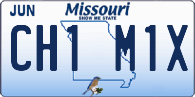 MO license plate CH1M1X