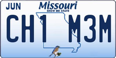 MO license plate CH1M3M