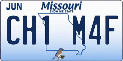 MO license plate CH1M4F
