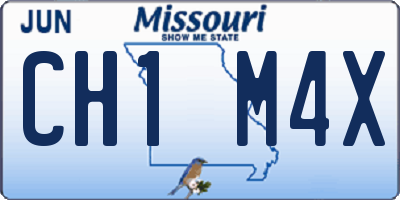 MO license plate CH1M4X