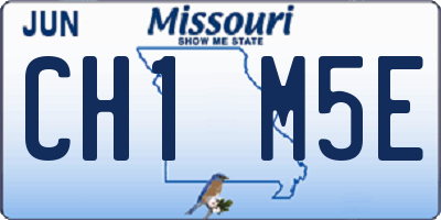 MO license plate CH1M5E