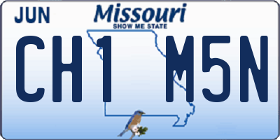 MO license plate CH1M5N