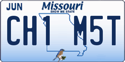 MO license plate CH1M5T