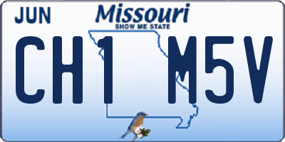 MO license plate CH1M5V