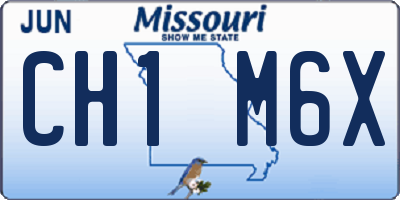 MO license plate CH1M6X