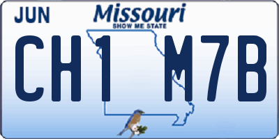 MO license plate CH1M7B