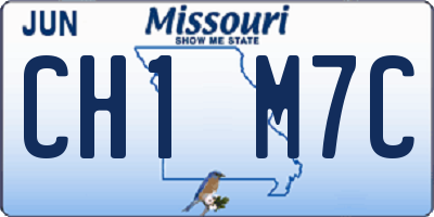 MO license plate CH1M7C