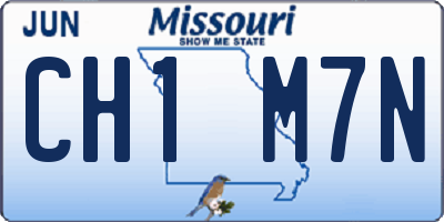 MO license plate CH1M7N