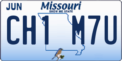 MO license plate CH1M7U