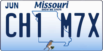 MO license plate CH1M7X