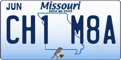 MO license plate CH1M8A