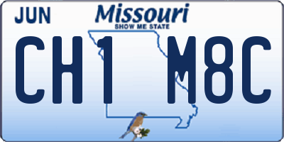 MO license plate CH1M8C