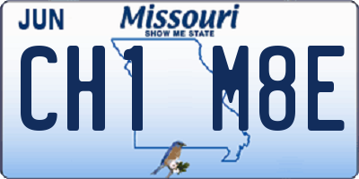 MO license plate CH1M8E
