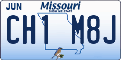 MO license plate CH1M8J