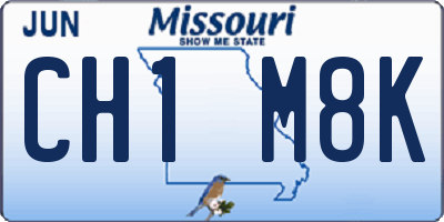 MO license plate CH1M8K