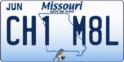 MO license plate CH1M8L