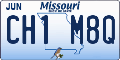 MO license plate CH1M8Q