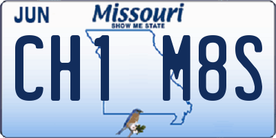 MO license plate CH1M8S