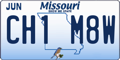MO license plate CH1M8W