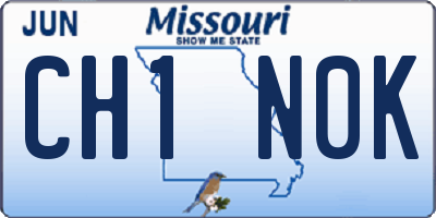 MO license plate CH1N0K