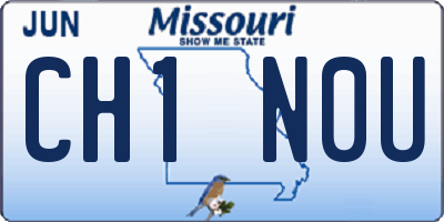MO license plate CH1N0U