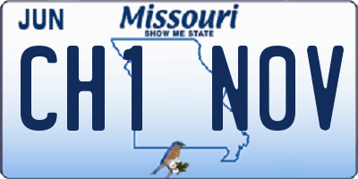 MO license plate CH1N0V