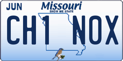MO license plate CH1N0X