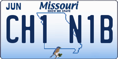 MO license plate CH1N1B