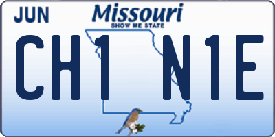 MO license plate CH1N1E